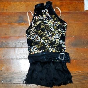 EUC Black and Gold Flapper Costume